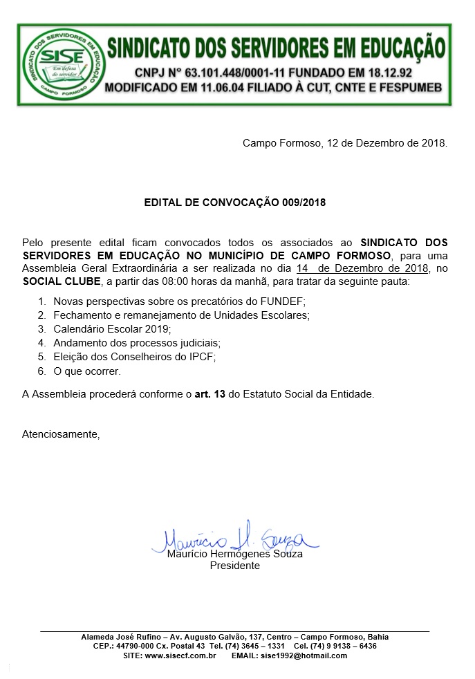 ASSEMBLEIA GERAL EXTRAORDINÁRIA